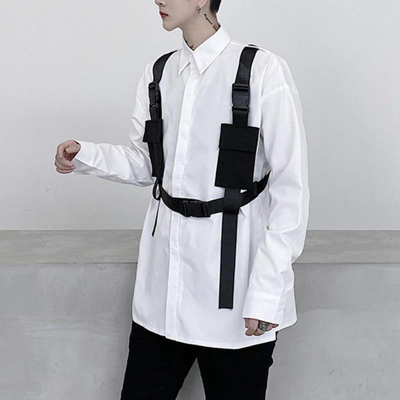 Lace Up Cargo Long Sleeve Shirt