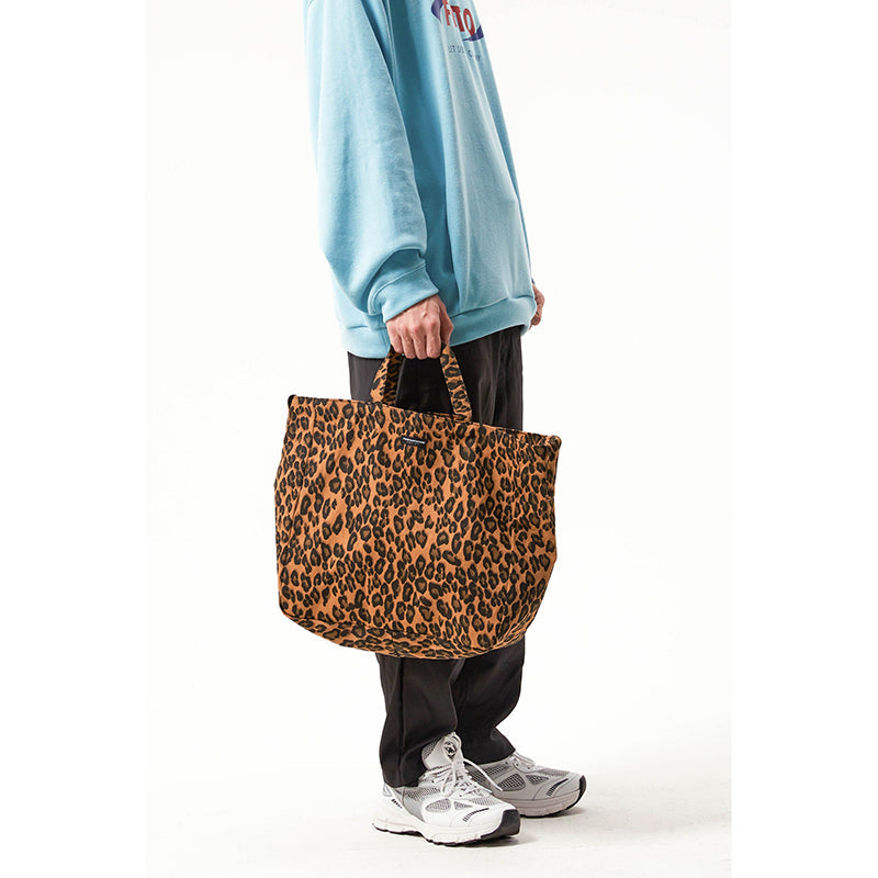 Vintage Leopard Print Large Capacity Shoulder Bag