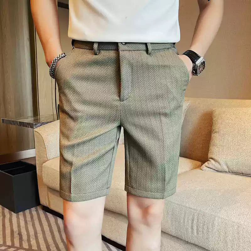 Waffle Casual Wrinkle-resistant Shorts