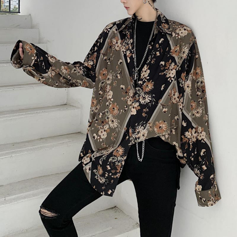 Vintage Long Sleeve Floral Shirt
