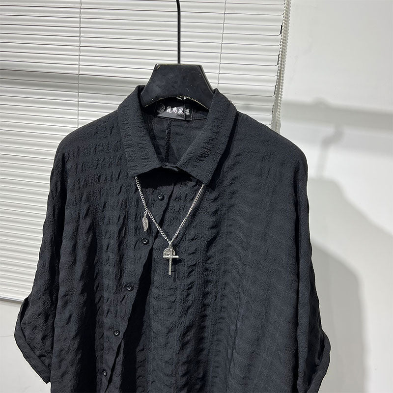 Summer Asymmetric Loose Half Sleeve Shirt