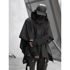 Waterproof Punk Hooded Dark Cape Techwear Jacket