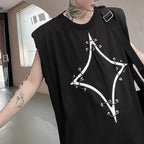 Dark Punk Shoulder Pad Vest