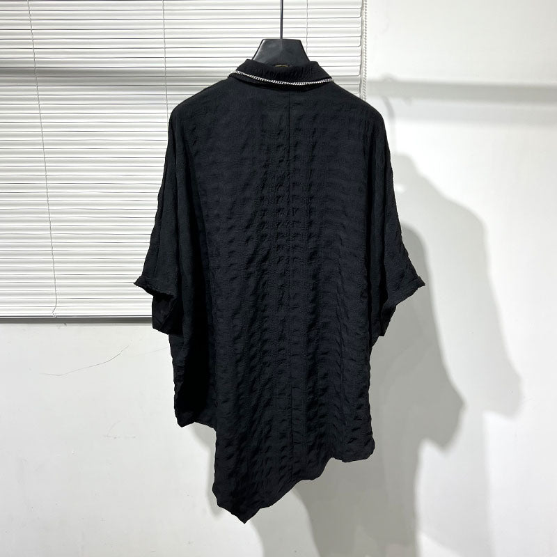 Summer Asymmetric Loose Half Sleeve Shirt