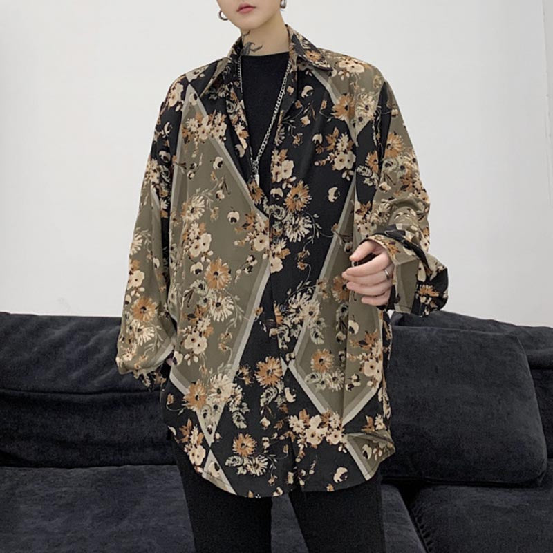 Vintage Long Sleeve Floral Shirt