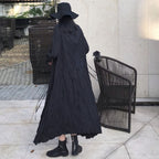 Creased Design Long Shirt Dress