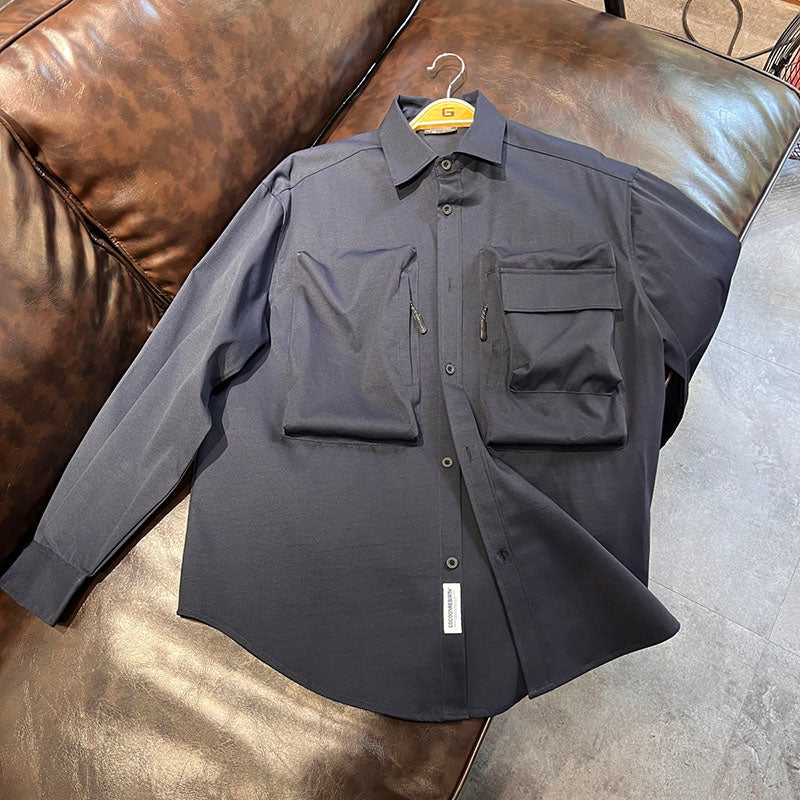 Japanese Loose Big Pocket Shirt
