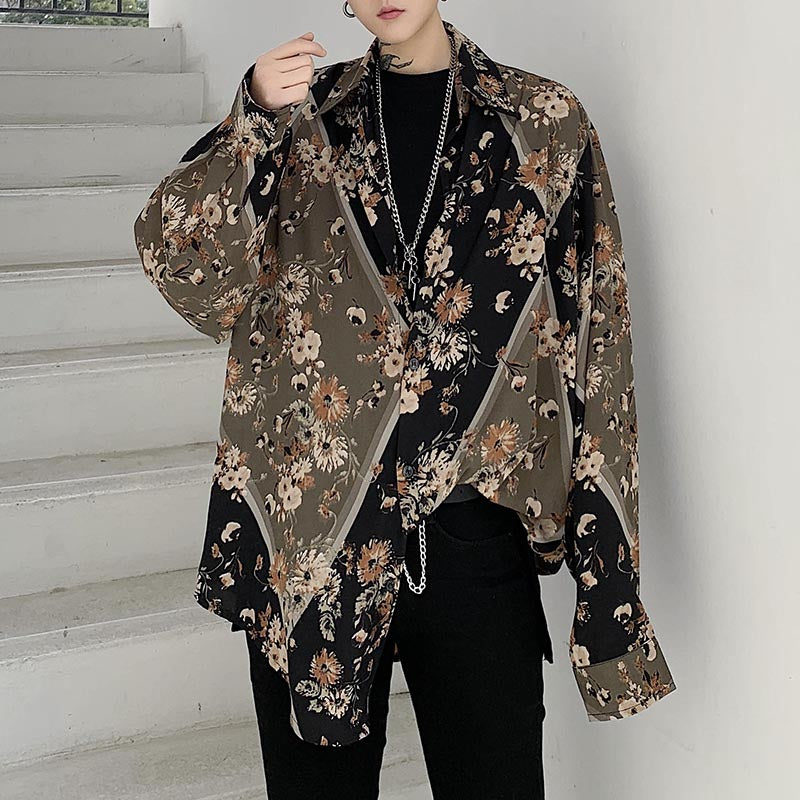 Vintage Long Sleeve Floral Shirt