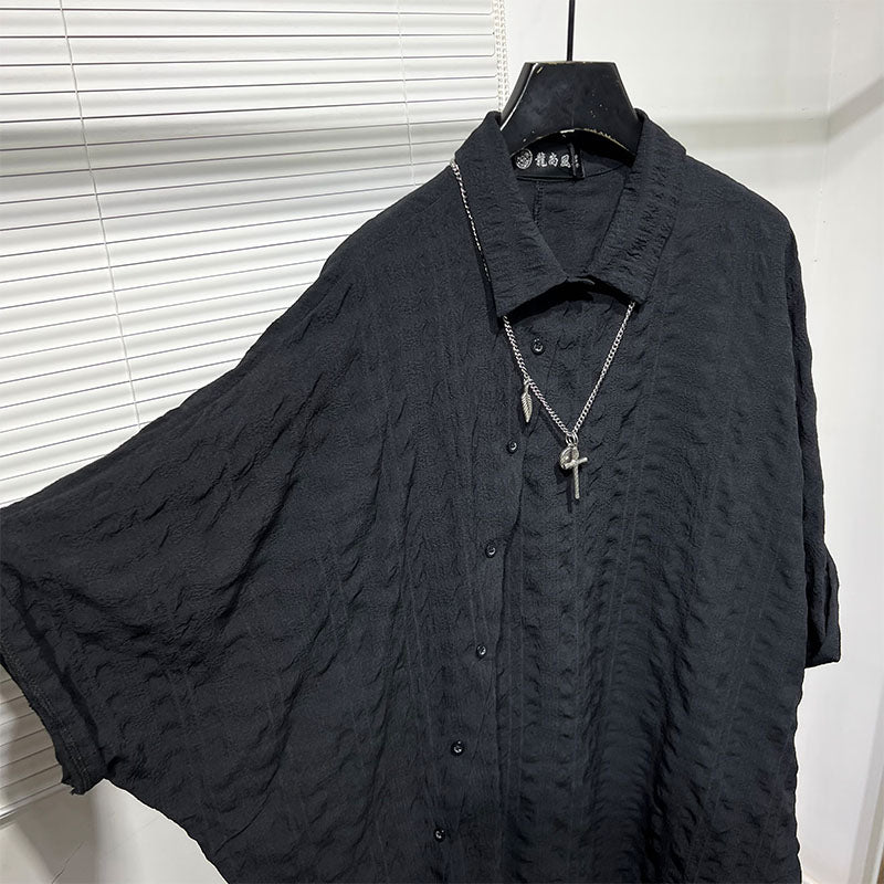 Summer Asymmetric Loose Half Sleeve Shirt