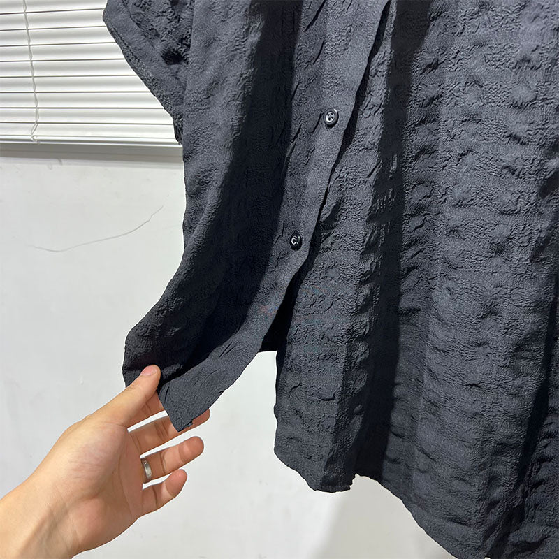 Summer Asymmetric Loose Half Sleeve Shirt