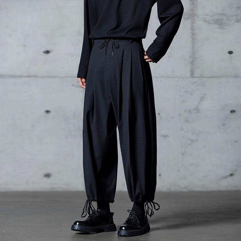 Drawstring Ankle Length Casual Trousers
