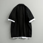 Cotton Japanese Retro Wooden Horn Button Shirt