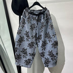 Retro Embroidered Thickened Loose Wide Leg Pants