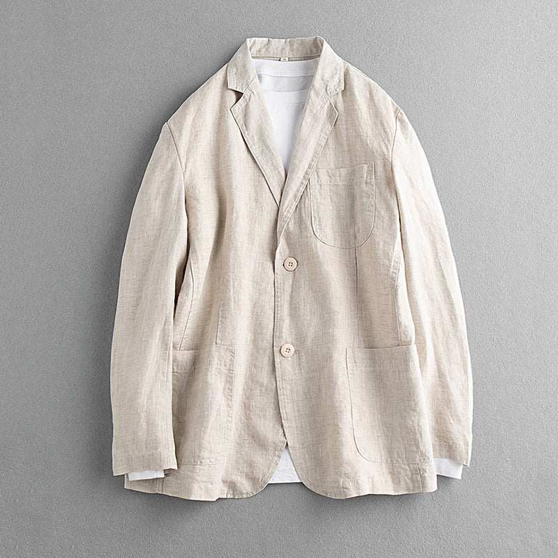 Japanese Linen Loose Casual Thin Suit Jacket