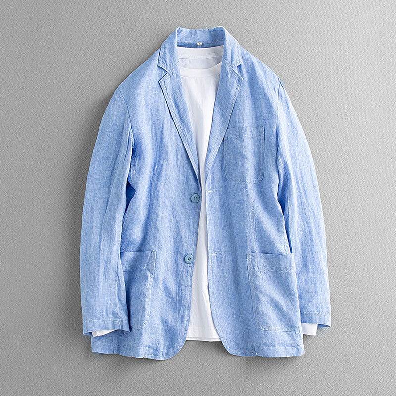 Japanese Linen Loose Casual Thin Suit Jacket