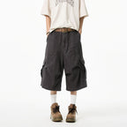American Loose Straight Knee-length Casual Pants
