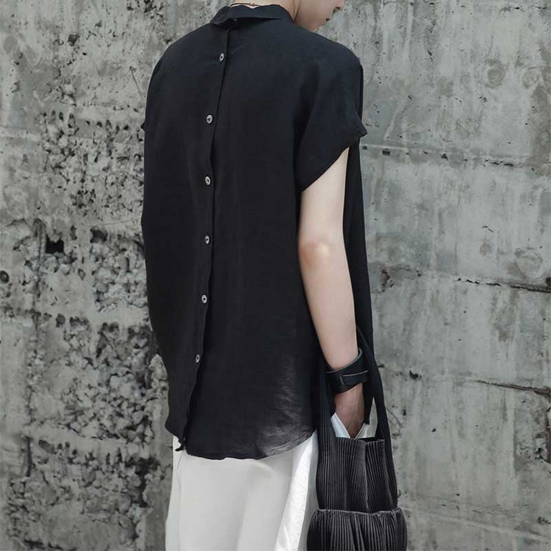 Loose Pleated Short Sleeve T-Shirt