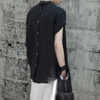 Loose Pleated Short Sleeve T-Shirt