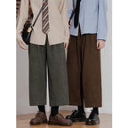 Retro Corduroy Wide Leg Ninth Pants