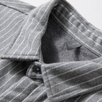 Striped Retro Slim Fit Casual Shirt Top