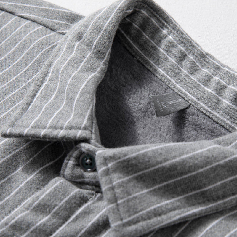 Striped Retro Slim Fit Casual Shirt Top