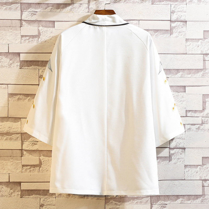 Embroidered Pattern Loose Casual Robe