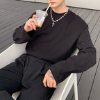 Loose Round Neck Cotton T-shirt