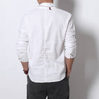Vintage Cotton and Linen Long-sleeved Shirt
