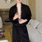 V-neck Sequined Silhouette Shirt