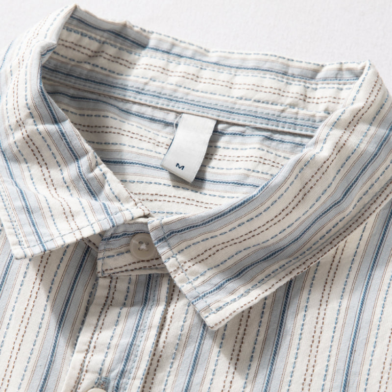 Striped Vintage Loose Casual T-shirt Top