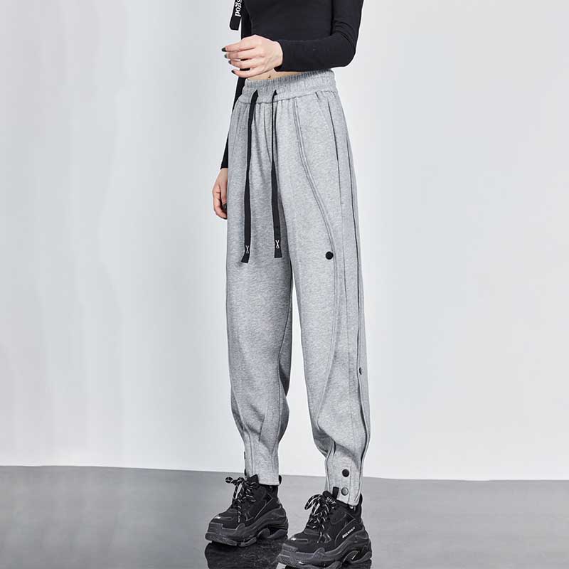 Elastic Waist Drawstring Harem Pants