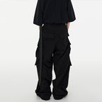 Drawstring Wide-leg Loose-fitting Flared Pants