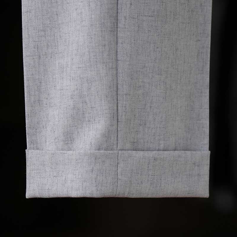 High-waisted Parisian Button Draped Suit Trousers