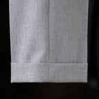 High-waisted Parisian Button Draped Suit Trousers