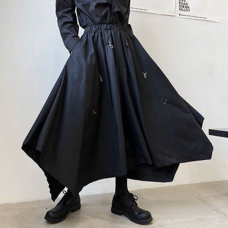 Hoop Hook Decorative Culottes Hakama Pants