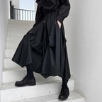 Hoop Hook Decorative Culottes Hakama Pants