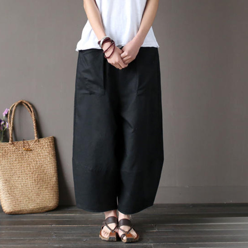 Casual Wide-leg Loose Linen Harem Pants