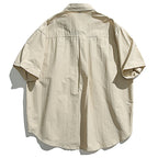 Retro Japanese Loose Casual Short-sleeved Shirt