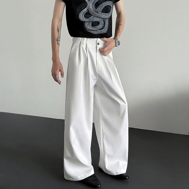 Wide-leg Jewel-embellished Draped Suit Trousers