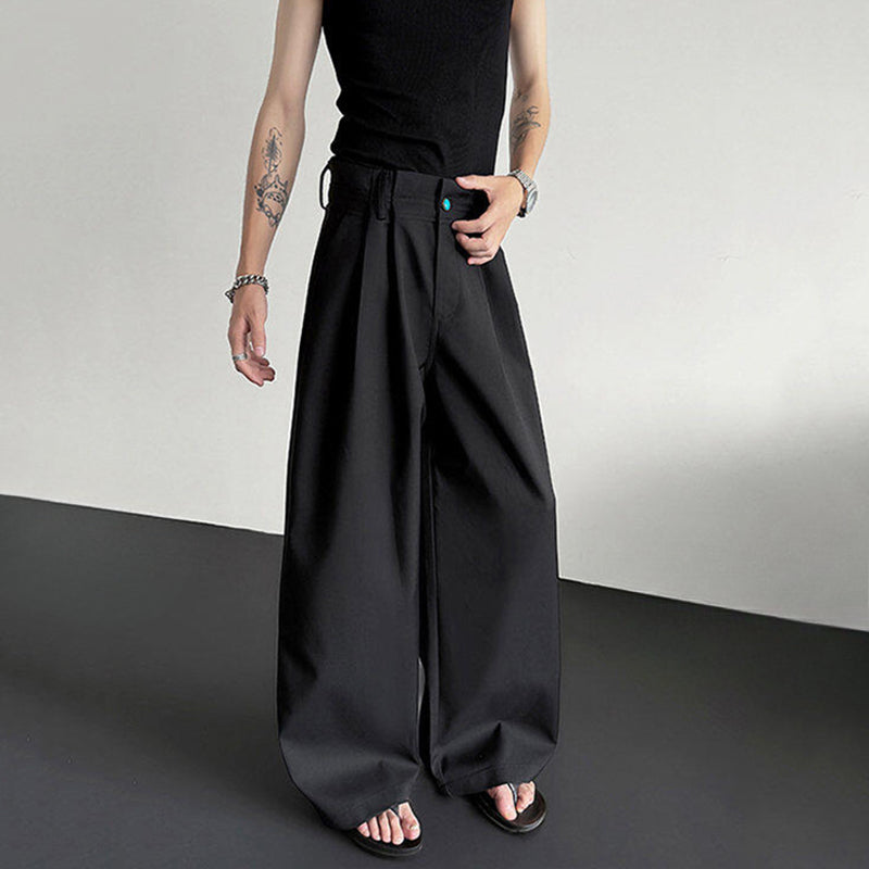 Wide-leg Jewel-embellished Draped Suit Trousers