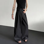 Wide-leg Jewel-embellished Draped Suit Trousers