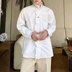 French Diamond Sequin Ruffle Patchwork Shirt
