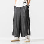 Double-layered Wide-leg Loose Trousers