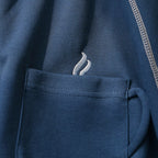 High Collar Loose Embroidered Pocket Sweatshirt
