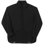 Lace Up Long Sleeve Shirt Jacket