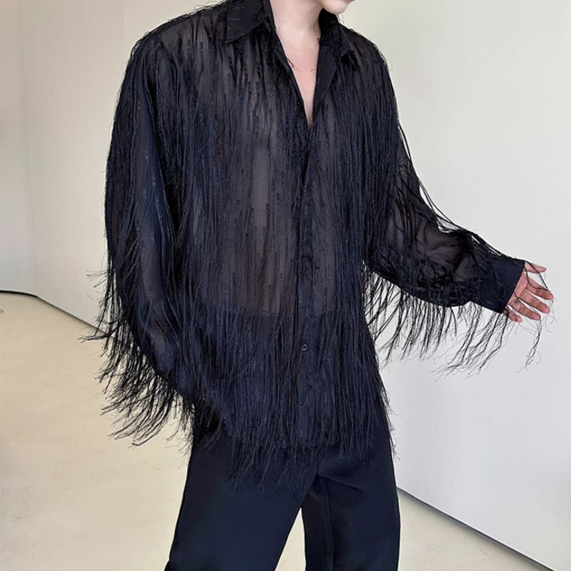 Summer Loose Tassel Stage Party Casual Shirt