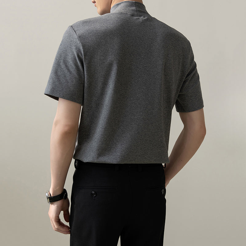 Casual Breathable Slim Fit Solid Color T-shirt