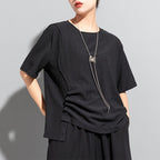 Irregular Button Casual T-shirt