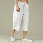 Thin Lantern Casual Cropped Trousers