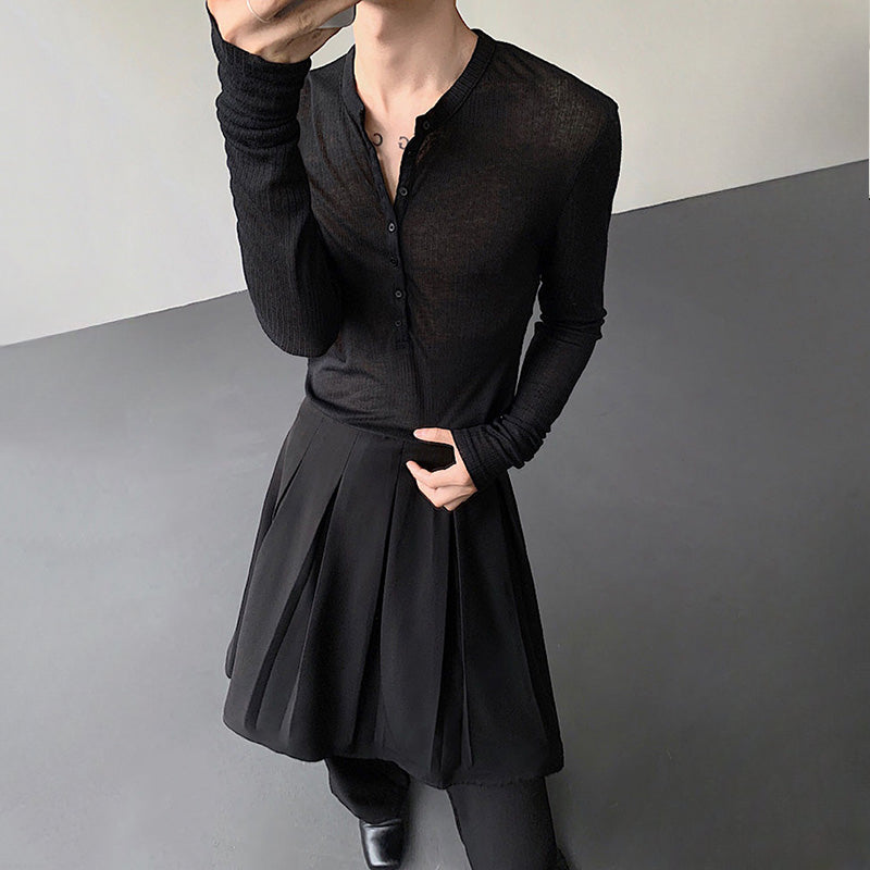 Slim Fit See-through Bottoming Shirt